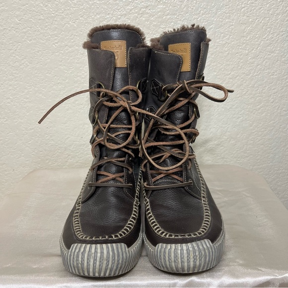 Timberland Hookset Tall Men’s Brown Leather Boots 74199 Size 12 main image 7